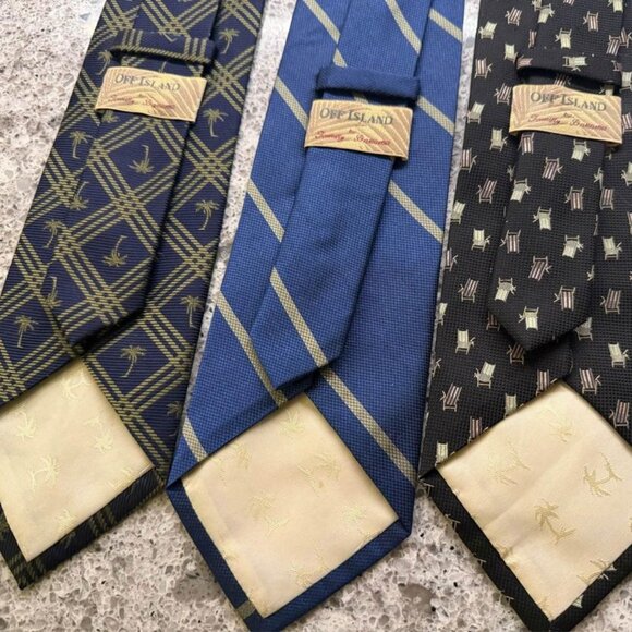 Lot of 3 Tommy Bahama “Off Island” 100% Silk Ties-Great Condition! - Picture 2 of 6